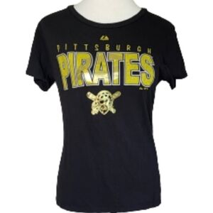 Pittsburgh Pirates women's black and gold short sleeve t-shirt size medium